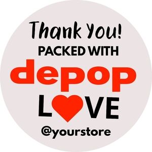 60 Thank you Stickers Packed with Love Bundle